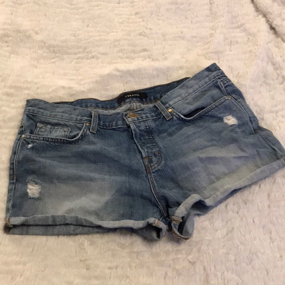 J Brand light wash jean shorts